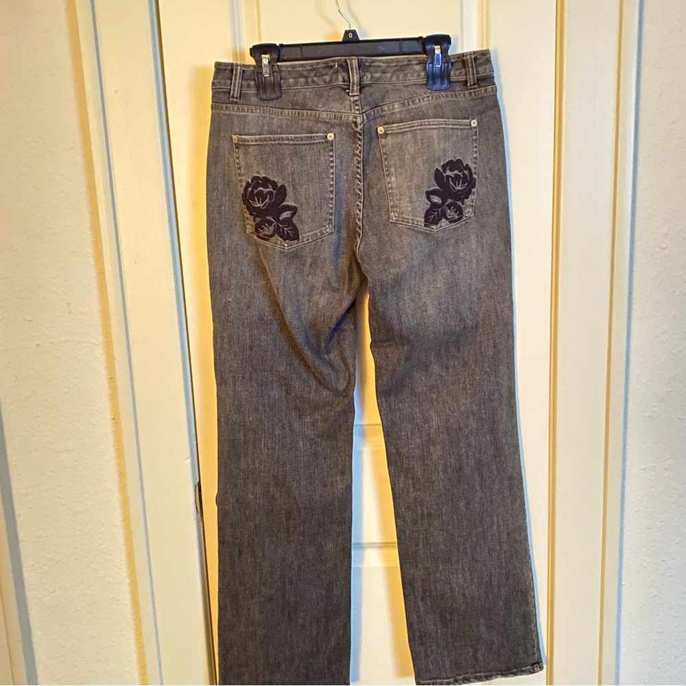 White House Black Market gray jeans, size 12.